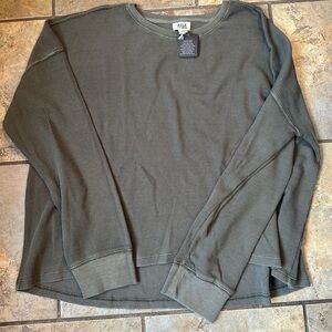a.n.a Sage Ribbed Knit Top